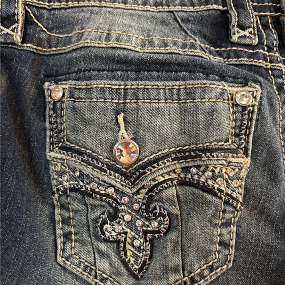 Rock Revival jeans. Size 28. Blue bling pockets - Picture 4 of 9